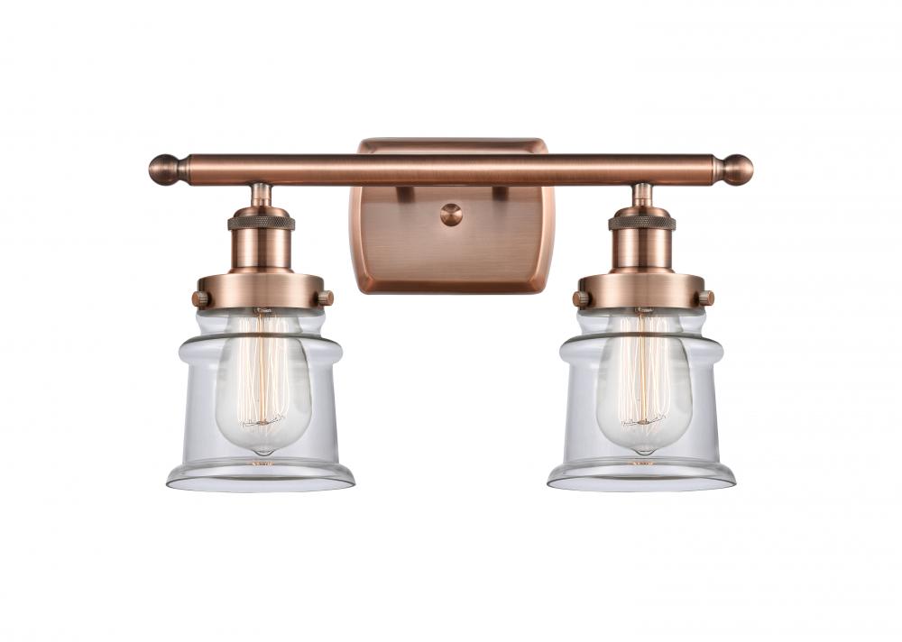 Canton - 2 Light - 16 inch - Antique Copper - Bath Vanity Light