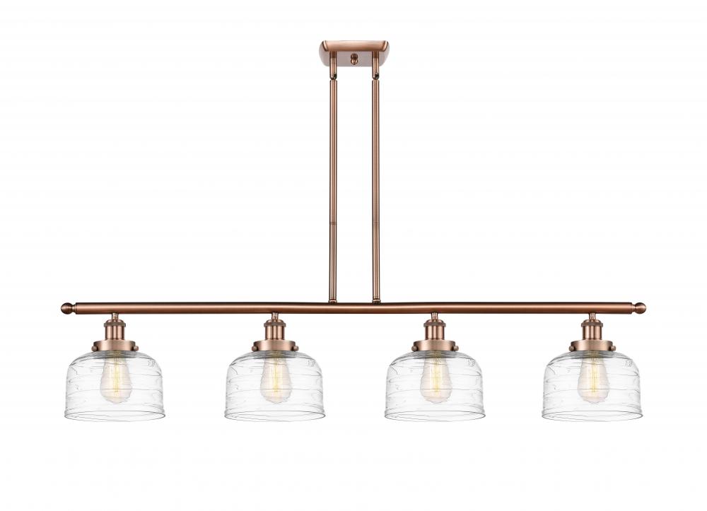 Bell - 4 Light - 48 inch - Antique Copper - Stem Hung - Island Light