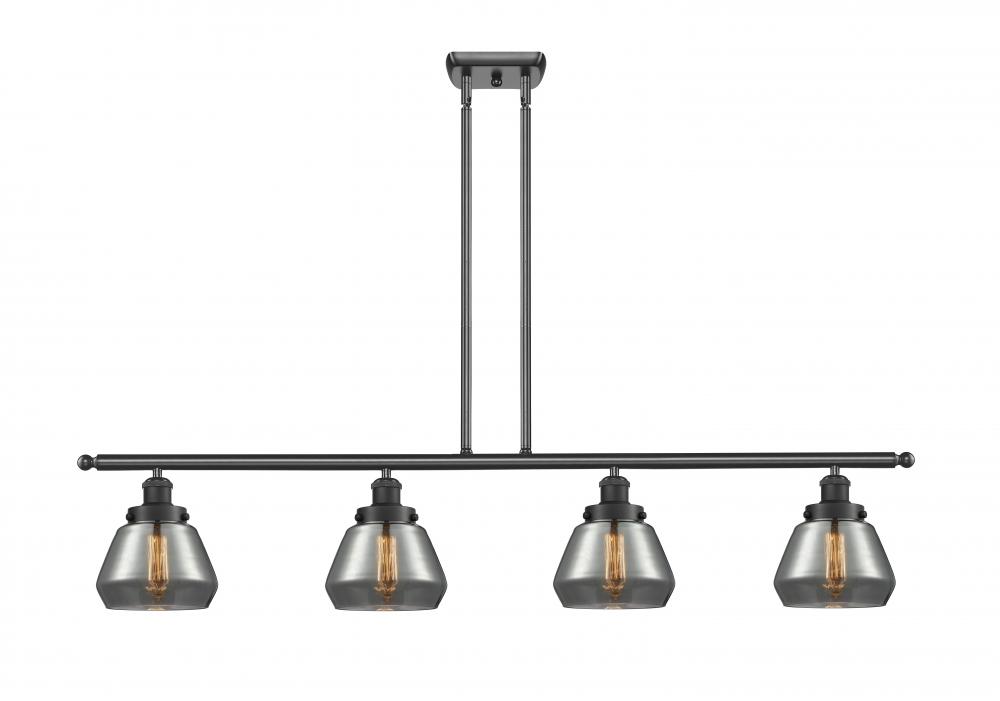 Fulton - 4 Light - 48 inch - Matte Black - Stem Hung - Island Light