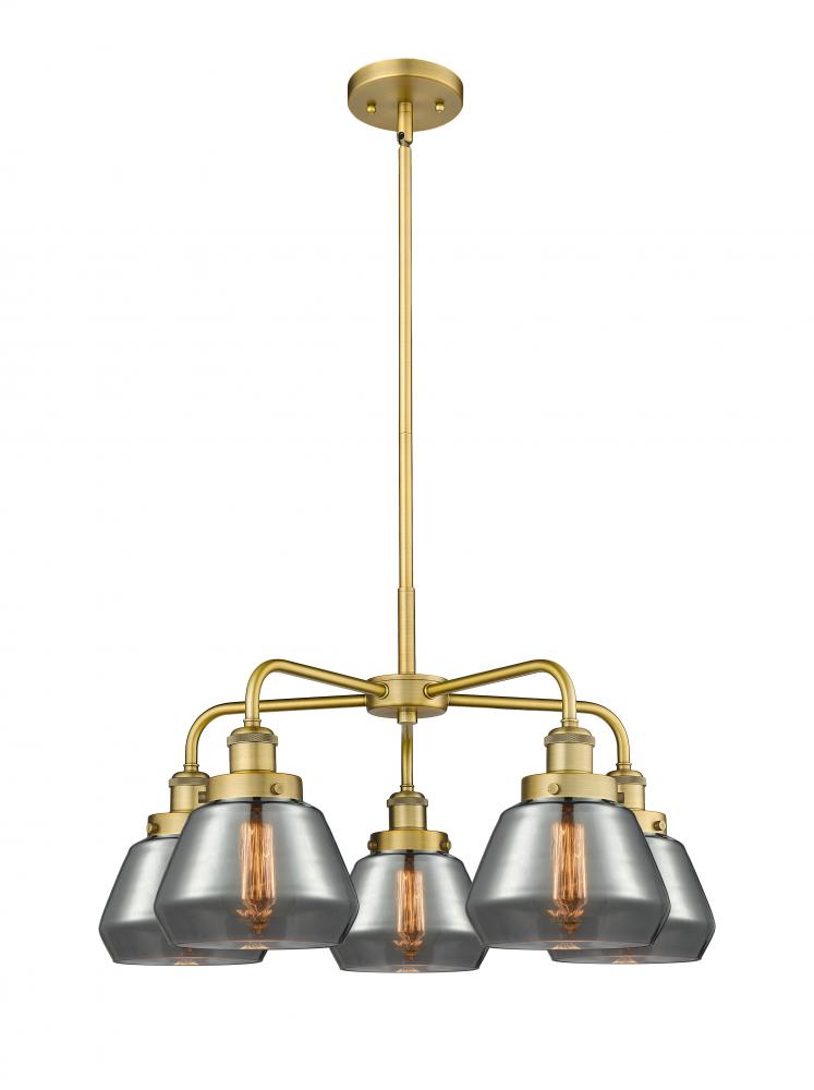 Fulton - 5 Light - 26 inch - Brushed Brass - Chandelier