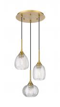 Innovations Lighting 113B-3P-BB-G323-MU - Berkshire - 3 Light - 15 inch - Brushed Brass - Cord Hung - Multi Pendant