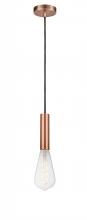 Innovations Lighting 198-1P-AC-BB95LED - Edison - 1 Light - 4 inch - Antique Copper - Cord hung - Mini Pendant
