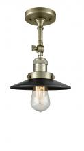 Innovations Lighting 201F-AB-M6-LED - Railroad - 1 Light - 8 inch - Antique Brass - Adjustable Semi-Flush Mount