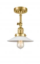 Innovations Lighting 201F-SG-G1 - Halophane - 1 Light - 9 inch - Satin Gold - Adjustable Semi-Flush Mount