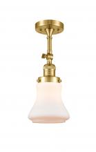 Innovations Lighting 201F-SG-G191 - Bellmont - 1 Light - 6 inch - Satin Gold - Adjustable Semi-Flush Mount