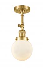 Innovations Lighting 201F-SG-G201-6 - Beacon - 1 Light - 6 inch - Satin Gold - Adjustable Semi-Flush Mount