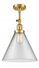 Innovations Lighting 201F-SG-G42-L - Cone - 1 Light - 12 inch - Satin Gold - Adjustable Semi-Flush Mount