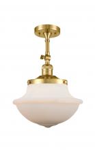 Innovations Lighting 201F-SG-G541 - Oxford - 1 Light - 12 inch - Satin Gold - Adjustable Semi-Flush Mount