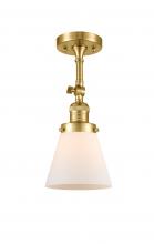 Innovations Lighting 201F-SG-G61 - Cone - 1 Light - 6 inch - Satin Gold - Adjustable Semi-Flush Mount