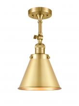 Innovations Lighting 201F-SG-M13-SG-LED - Appalachian - 1 Light - 8 inch - Satin Gold - Adjustable Semi-Flush Mount