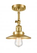 Innovations Lighting 201F-SG-M4 - Railroad - 1 Light - 8 inch - Satin Gold - Adjustable Semi-Flush Mount