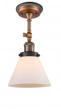 Innovations Lighting 201FBP-ACBK-G41 - Cone - 1 Light - 8 inch - Antique Copper - Semi-Flush Mount