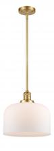 Innovations Lighting 201S-SG-G71-L-LED - Bell - 1 Light - 12 inch - Satin Gold - Stem Hung - Mini Pendant