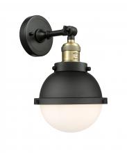 Innovations Lighting 203-BAB-HFS-61-BK - Hampden - 1 Light - 7 inch - Black Antique Brass - Adjustable Sconce