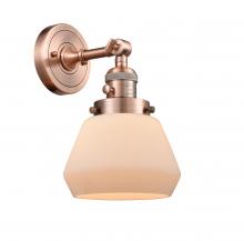 Innovations Lighting 203SW-AC-G171-LED - Fulton - 1 Light - 7 inch - Antique Copper - Adjustable Sconce