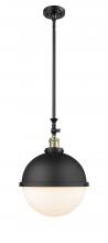 Innovations Lighting 206-BAB-HFS-121-BK - Hampden - 1 Light - 13 inch - Black Antique Brass - Stem Hung - Pendant