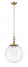 Innovations Lighting 206-BB-G202-14 - Beacon - 1 Light - 12 inch - Brushed Brass - Stem Hung - Adjustable Mini Pendant
