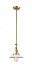 Innovations Lighting 206-SG-G1-LED - Halophane - 1 Light - 9 inch - Satin Gold - Stem Hung - Adjustable Mini Pendant