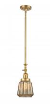 Innovations Lighting 206-SG-G146-LED - Chatham - 1 Light - 7 inch - Satin Gold - Stem Hung - Adjustable Mini Pendant