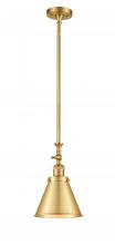 Innovations Lighting 206-SG-M13-SG-LED - Appalachian - 1 Light - 8 inch - Satin Gold - Stem Hung - Adjustable Mini Pendant