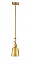 Innovations Lighting 206-SG-M9-SG-LED - Addison - 1 Light - 5 inch - Satin Gold - Stem Hung - Adjustable Mini Pendant