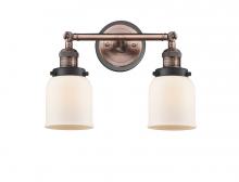 Innovations Lighting 208BP-ACBK-G51 - Bell - 2 Light - 16 inch - Antique Copper - Adjustable Bath Vanity Light