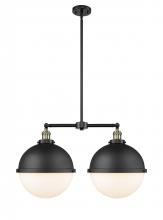 Innovations Lighting 209-BAB-HFS-121-BK - Hampden - 2 Light - 18 inch - Black Antique Brass - Stem Hung - Adjustable Island Light