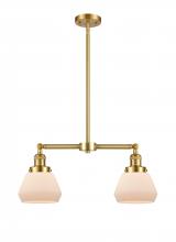 Innovations Lighting 209-SG-G171 - Fulton - 2 Light - 21 inch - Satin Gold - Stem Hung - Adjustable Island Light