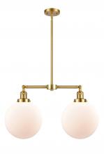 Innovations Lighting 209-SG-G201-10 - Beacon - 2 Light - 25 inch - Satin Gold - Stem Hung - Adjustable Island Light