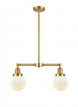 Innovations Lighting 209-SG-G201-6 - Beacon - 2 Light - 23 inch - Satin Gold - Stem Hung - Adjustable Island Light