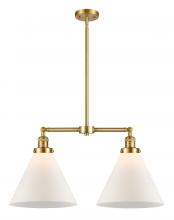 Innovations Lighting 209-SG-G41-L-LED - Cone - 2 Light - 21 inch - Satin Gold - Stem Hung - Adjustable Island Light
