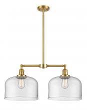Innovations Lighting 209-SG-G72-L - Bell - 2 Light - 21 inch - Satin Gold - Stem Hung - Adjustable Island Light