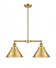 Innovations Lighting 209-SG-M10-SG - Briarcliff - 2 Light - 21 inch - Satin Gold - Stem Hung - Adjustable Island Light