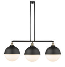 Innovations Lighting 213-BAB-HFS-121-BK - Hampden - 3 Light - 45 inch - Black Antique Brass - Stem Hung - Adjustable Island Light