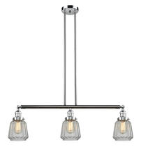 Innovations Lighting 213-PC-G142 - Chatham - 3 Light - 39 inch - Polished Chrome - Stem Hung - Adjustable Island Light
