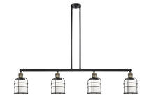 Innovations Lighting 214-BAB-G51-CE - Bell Cage - 4 Light - 50 inch - Black Antique Brass - Stem Hung - Adjustable Island Light