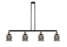 Innovations Lighting 214-BAB-G53-CE-LED - Bell Cage - 4 Light - 50 inch - Black Antique Brass - Stem Hung - Adjustable Island Light