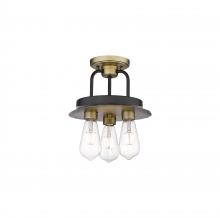 Innovations Lighting 239-3C-BBB - Kahana - 3 Light - 15 inch - Black Brushed Brass - Semi-Flush Mount