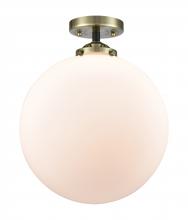 Innovations Lighting 284-1C-BAB-G201-12 - Beacon - 1 Light - 12 inch - Black Antique Brass - Semi-Flush Mount