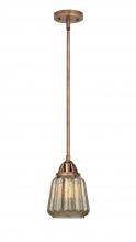 Innovations Lighting 288-1S-AC-G146-LED - Chatham - 1 Light - 7 inch - Antique Copper - Stem hung - Mini Pendant