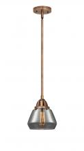 Innovations Lighting 288-1S-AC-G173-LED - Fulton - 1 Light - 7 inch - Antique Copper - Stem hung - Mini Pendant