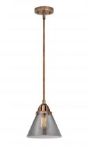 Innovations Lighting 288-1S-AC-G43-LED - Cone - 1 Light - 8 inch - Antique Copper - Stem hung - Mini Pendant