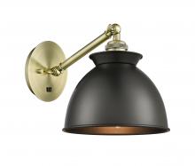 Innovations Lighting 317-1W-AB-M14-BK - Adirondack - 1 Light - 8 inch - Antique Brass - Sconce