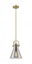 Innovations Lighting 410-1SS-BB-G411-8SM - Newton Cone - 1 Light - 8 inch - Brushed Brass - Mini Pendant