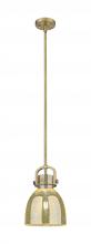 Innovations Lighting 410-1SS-BB-G412-8ME - Newton Bell - 1 Light - 8 inch - Brushed Brass - Mini Pendant