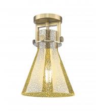 Innovations Lighting 411-1F-BB-G411-8ME - Newton Cone - 1 Light - 8 inch - Brushed Brass - Semi-Flush Mount