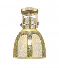 Innovations Lighting 411-1F-BB-G412-8ME - Newton Bell - 1 Light - 8 inch - Brushed Brass - Semi-Flush Mount