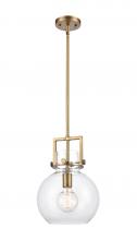 Innovations Lighting 411-1SM-BB-G410-10CL - Newton Sphere - 1 Light - 10 inch - Brushed Brass - Mini Pendant