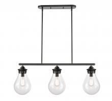 Innovations Lighting 414-3I-BK-G4142-8 - Genesis - 3 Light - 39 inch - Matte Black - Stem hung - Island Light