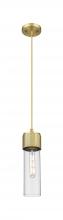 Innovations Lighting 428-1P-BB-G428-12CL - Bolivar - 1 Light - 5 inch - Brushed Brass - Pendant